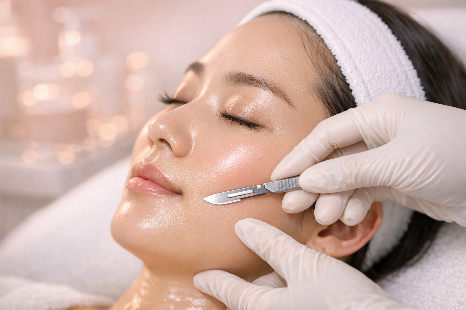 Professional dermaplaning treatment at Spirit Skin Care in Hallandale Beach FL