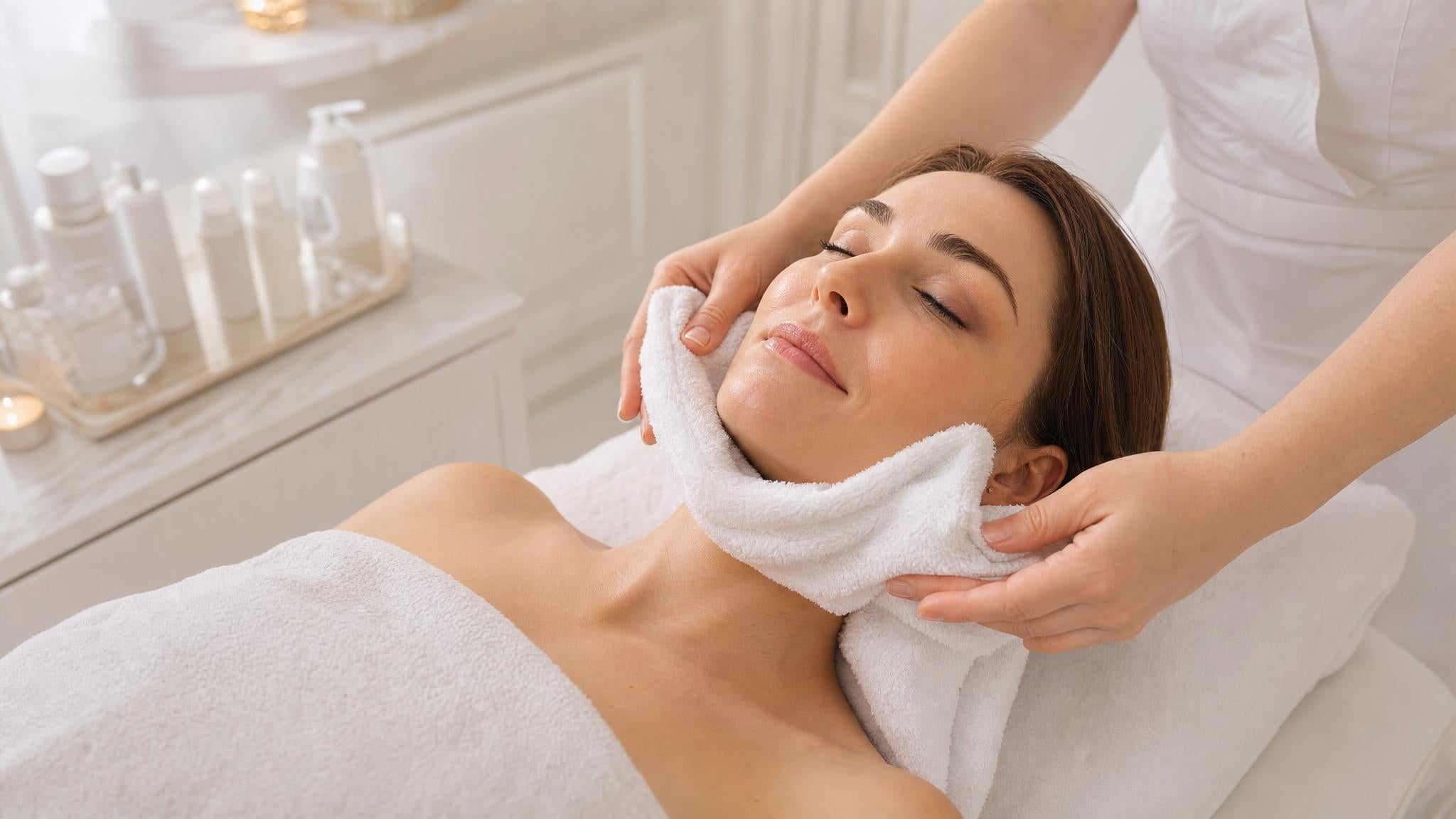 European woman receiving a customized facial at Spirit Skin Care med spa